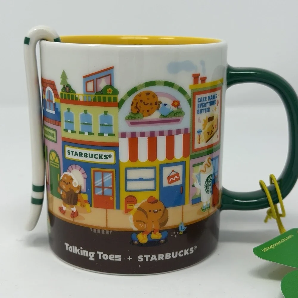 Starbucks Singapore Talking Toes Town Mug w/ Stirrer 30th Anniversary 2026 Rare‎